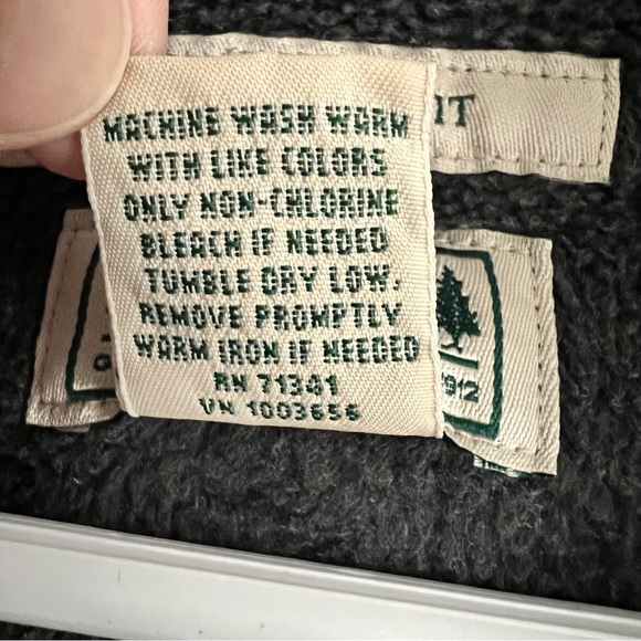 LL Bean Men’s Plaid Shacket Shirt Jacket Fleece Lined Outdoor Purple Blue Large - Picture 5 of 8